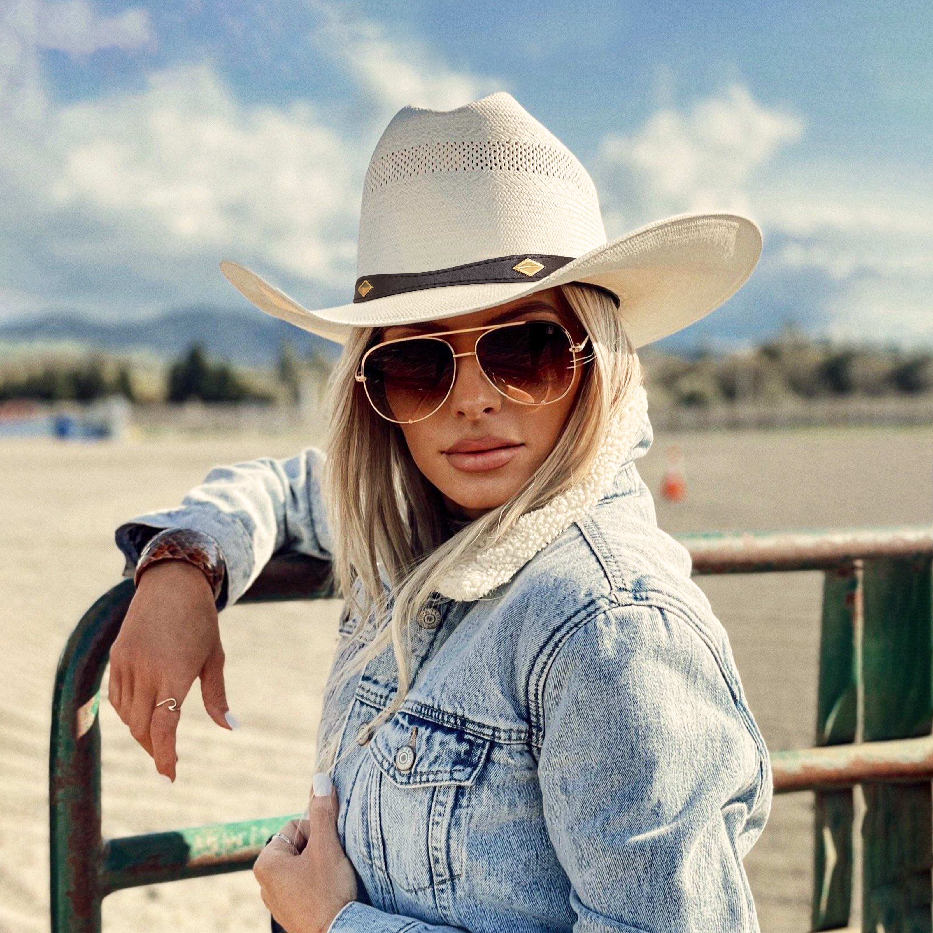 thumbnail image 2 of Cowboy Hat Men Gamboa Natural Horsehair Cowboy Hat Bands - Western Style Adjustable For Men & Women Mens Cowboy Hat 2 of 13