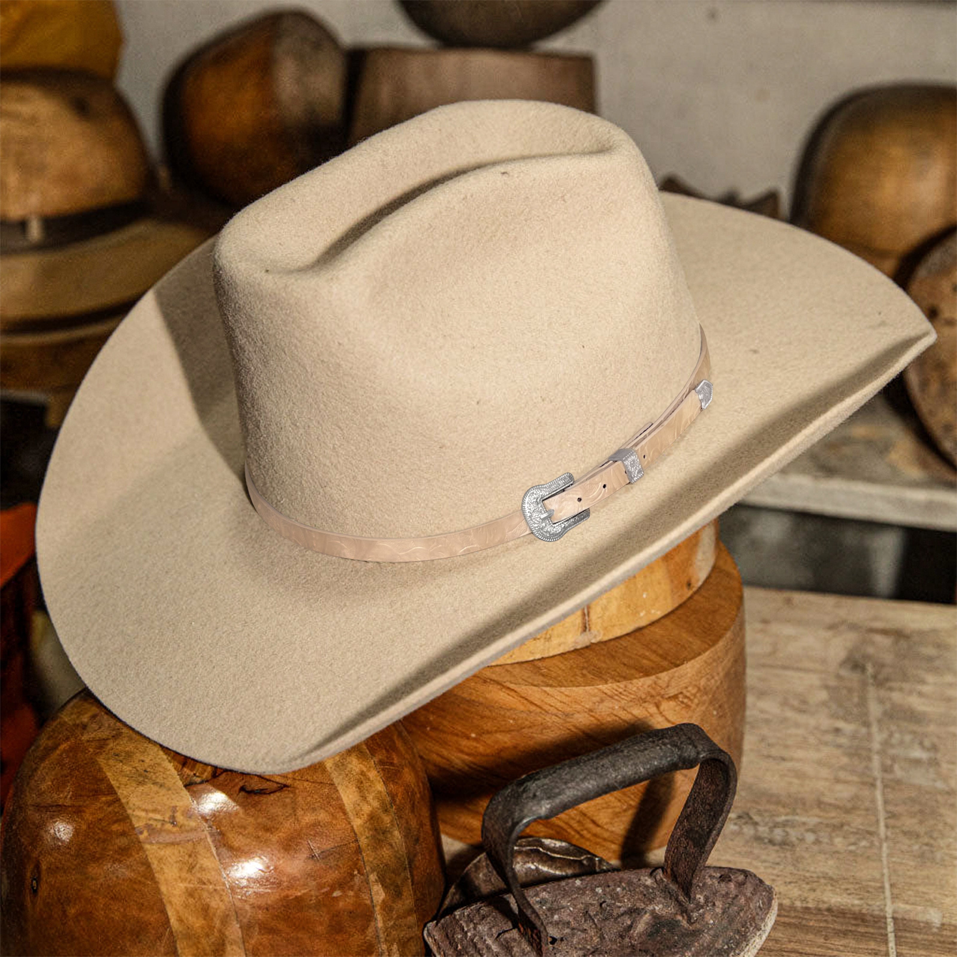 Keilin Adjustable Scalloped Western Hat Band Leather Cowboy Hat Bands