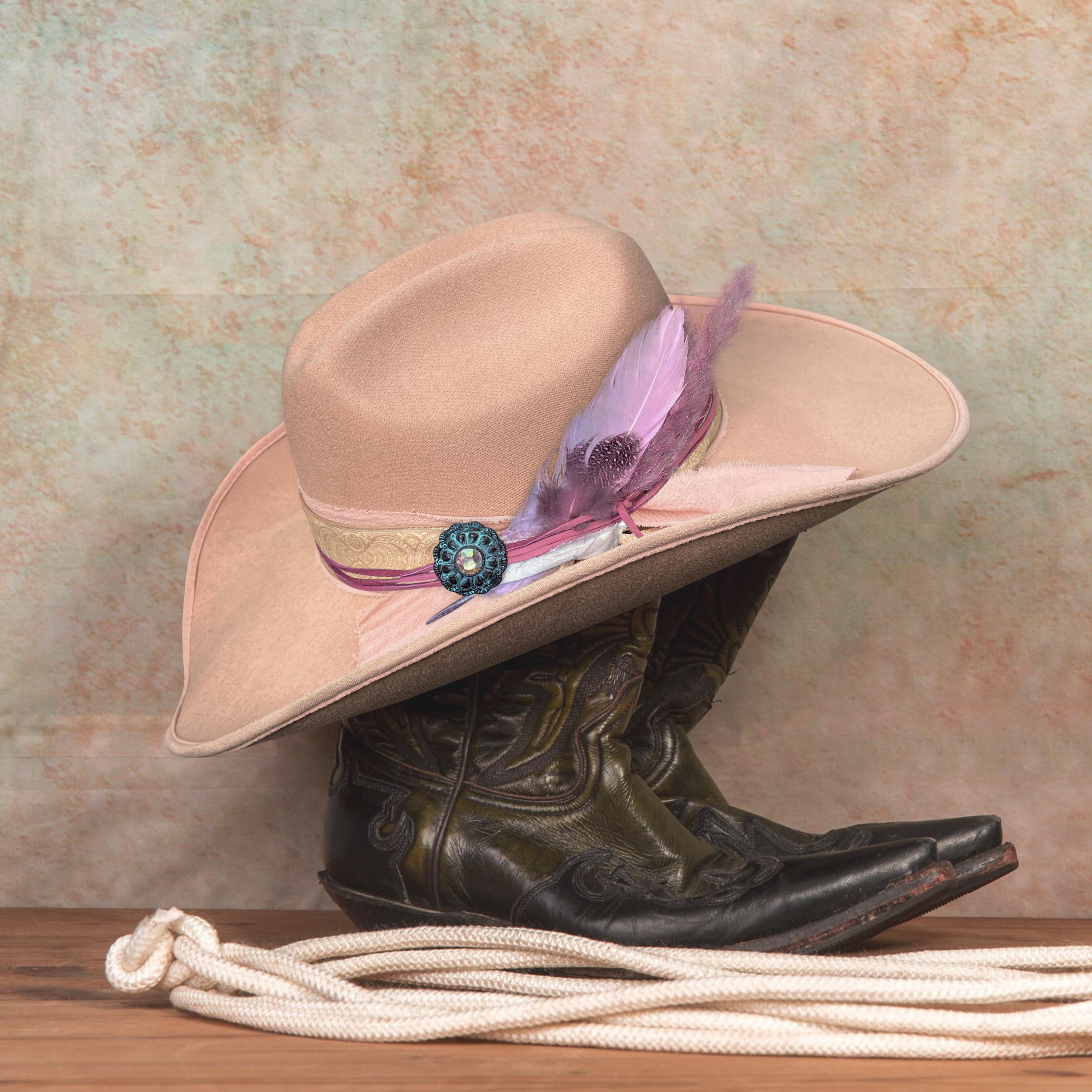 Keilin Cowgirl Hat Brushed Cowboy Hat for Women and Men Customizable F